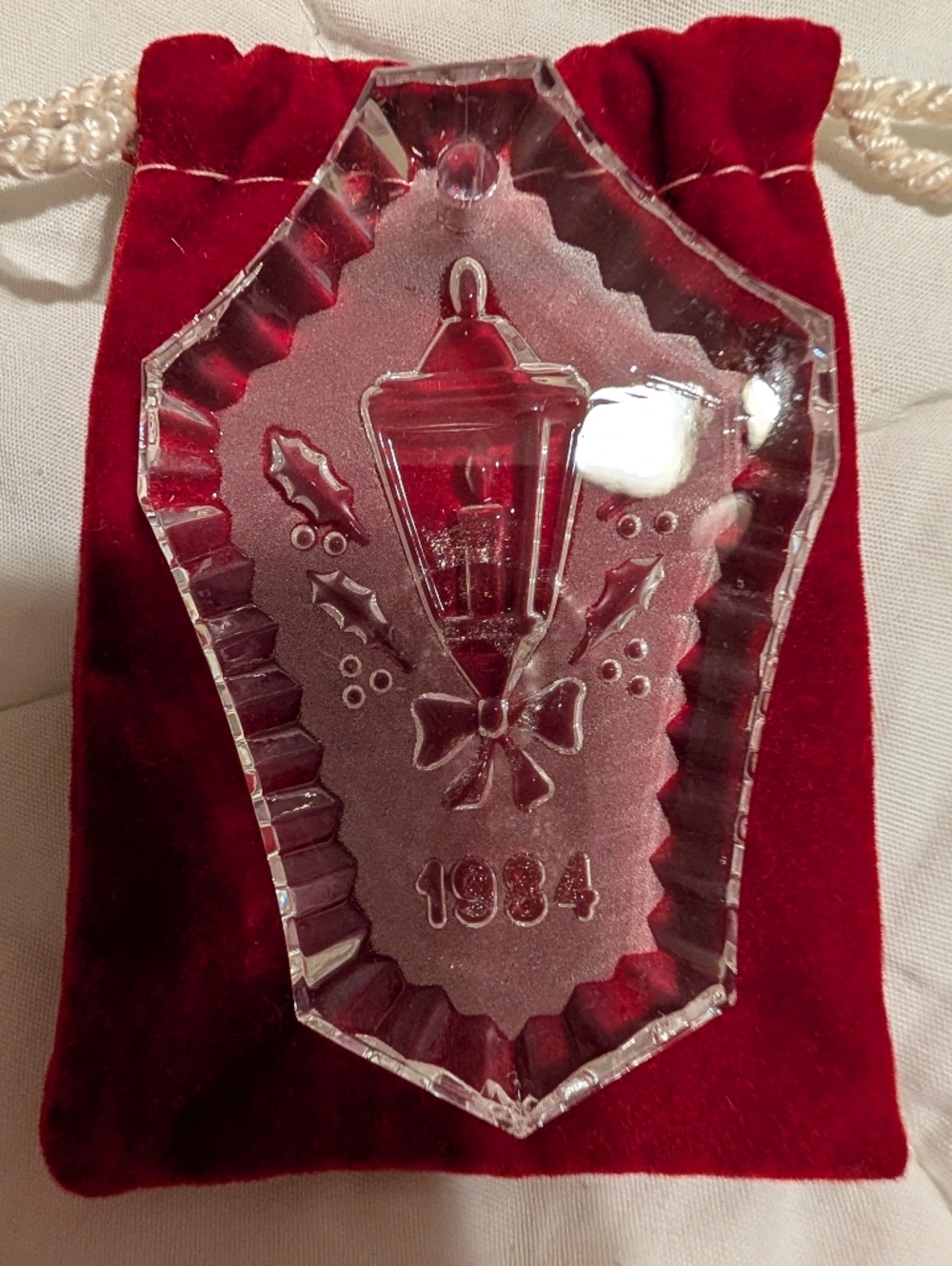 Vintage Waterford 1984 Leaded Crystal 🎄 Ornament Lantern Design